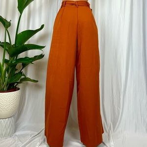 Pumpkin High Waisted Wide Leg Trousers/Pants